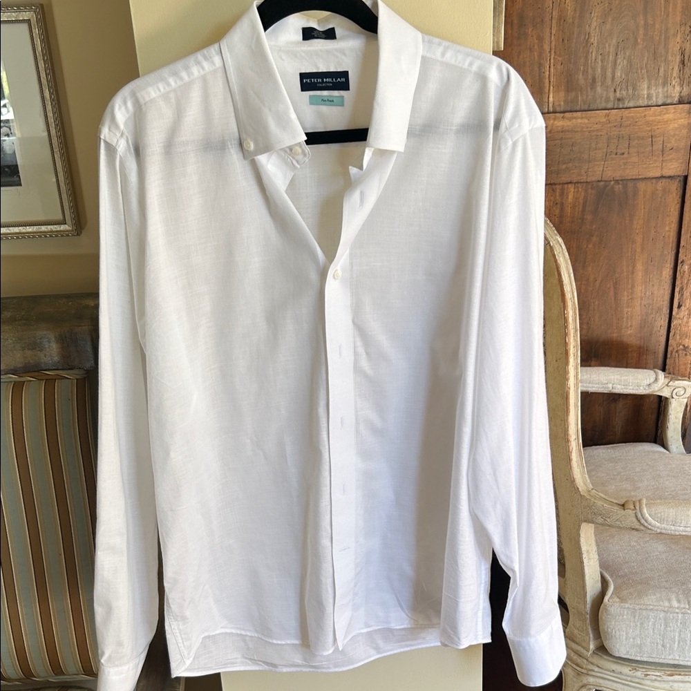 Peter Millar Classic White Button Down Shirt